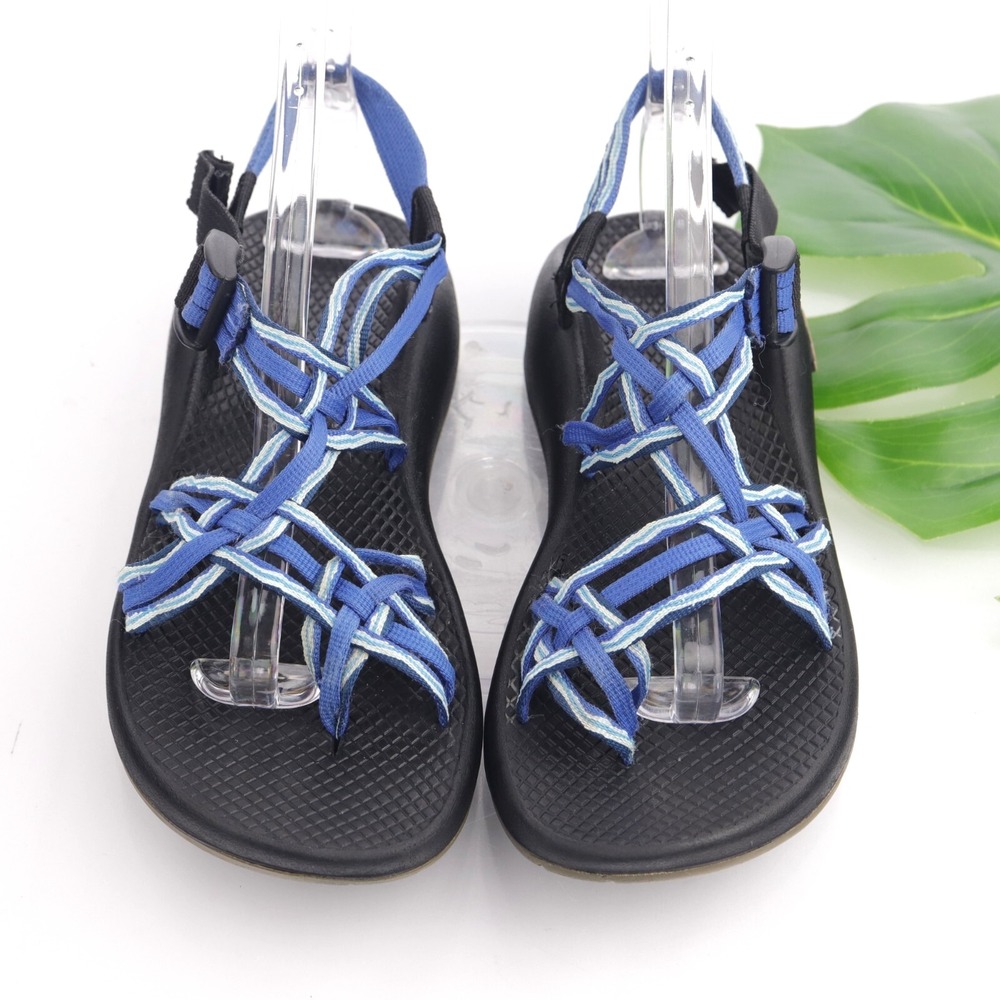 Chaco Womens ZX3‎ Yampa Sandals Size 8 Sand Dune Blue Aqua Strappy Outdoor Shoes